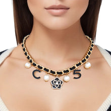 Load image into Gallery viewer, Gilded Glamour: The Camellia Charm Necklace

