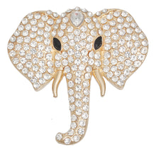 Load image into Gallery viewer, Brooch Gold Elephant Head Glam Pin for Women
