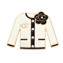 Load image into Gallery viewer, Brooch Cream Gold Camellia Sweater Pin for Women
