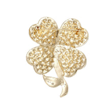 Load image into Gallery viewer, Brooch Gold Clover Heart Stone Pin for Women
