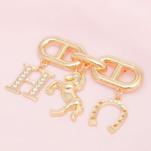 Load image into Gallery viewer, Brooch Gold Iconic H Equestrian Parisian Pin
