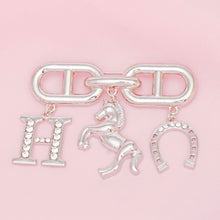 Load image into Gallery viewer, Brooch Silver Iconic H Equestrian Parisian Pin
