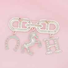 Load image into Gallery viewer, Brooch Silver Iconic H Equestrian Parisian Pin
