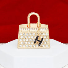 Load image into Gallery viewer, Brooch Gold Mini Iconic Handbag Parisian Pin
