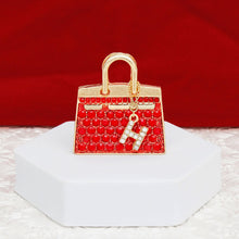 Load image into Gallery viewer, Brooch Red Mini Iconic Handbag Parisian Pin
