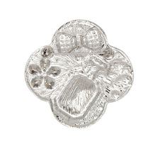 Load image into Gallery viewer, Brooch Couture Clover Pink Green Glass Perfume Pin
