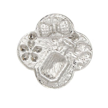Load image into Gallery viewer, Brooch Couture Clover Blue Glass Perfume Pin
