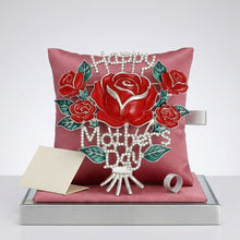 Load image into Gallery viewer, Brooch Silver Mother's Day Red Rose Bouquet Pin
