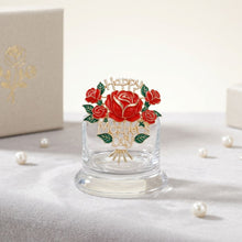 Load image into Gallery viewer, Brooch Pearl Mother's Day Red Rose Bouquet Pin
