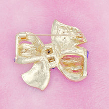 Load image into Gallery viewer, Brooch Graceful Royal Blue Ribbon Bow Classic Pin
