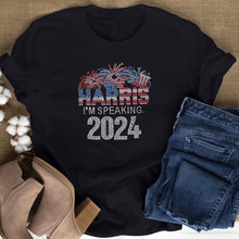 Load image into Gallery viewer, Shirt M Black HARRIS I&#39;M SPEAKING Bling for Women
