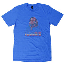 Load image into Gallery viewer, Shirt S Blue HARRIS Face Bling Tee for Women
