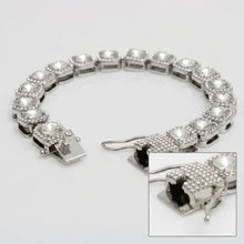 Load image into Gallery viewer, Tennis Silver Cushion Cut Crystal Luxe Bracelet

