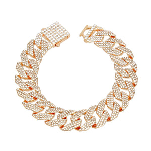 Bracelet Gold Iced Diamond Cuban Chain for Women