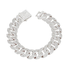 Load image into Gallery viewer, Bracelet Silver Iced Diamond Cuban Chain for Women
