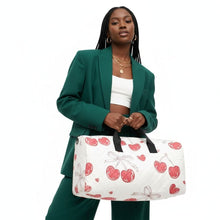 Load image into Gallery viewer, Travel Bag Cream Quilted Red Cherry Duffel
