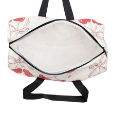 Load image into Gallery viewer, Travel Bag Cream Quilted Red Cherry Duffel
