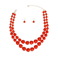 Load image into Gallery viewer, Beaded Coral Faceted Global Inspo Necklace Women
