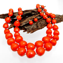 Load image into Gallery viewer, Beaded Coral Faceted Global Inspo Necklace Women

