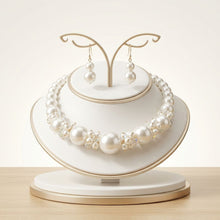 Load image into Gallery viewer, Cream Pearl Bead Cluster Single Strand Necklace
