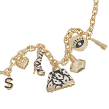 Load image into Gallery viewer, Charm Gold Black Luxe Handbag and Boot Necklace
