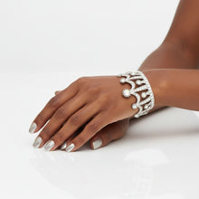 Load image into Gallery viewer, Cuff Royalty Silver Crown Luxe Crystal Bracelet
