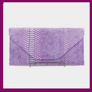 Purple Snake Skin Patterned Envelope Clutch | Shoulder Bag | 565771