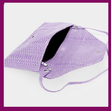 Load image into Gallery viewer, Purple Snake Skin Patterned Envelope Clutch | Shoulder Bag | 565771
