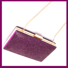 Load image into Gallery viewer, Purple Shimmering Evening Clutch Bag | 514352
