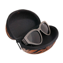 Load image into Gallery viewer, Brown Tiger Stripe Fur Sunglass Case
