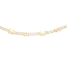 Load image into Gallery viewer, Tennis Bracelet Gold CZ Rhinestone MAMA for Women
