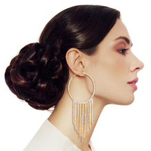 Load image into Gallery viewer, Gold Iced Fringe Hoops
