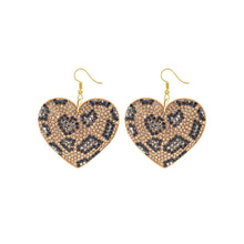 Load image into Gallery viewer, Leopard Heart Pillow Earrings
