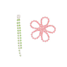 Load image into Gallery viewer, Jacket Pink Green Stone Daisy Earrings for Women
