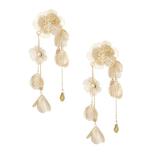 Load image into Gallery viewer, Dangle Gold Filigree Flower Cascade Earrings Women
