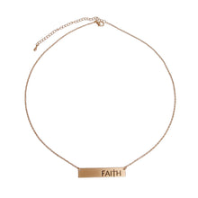 Load image into Gallery viewer, Gold Faith Cross Plate Necklace
