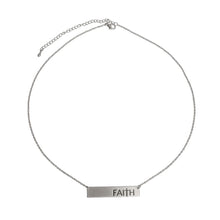 Load image into Gallery viewer, Silver Faith Cross Plate Necklace
