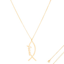 Load image into Gallery viewer, Necklace Jesus Fish Pendant Gold Chain for Women
