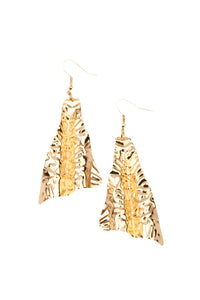 How FLARE You" Gold Earrings | E0281 Vintage Paparazzi