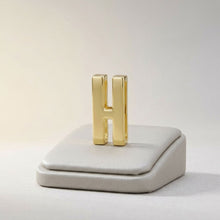Load image into Gallery viewer, Letter H Gold Slide Letter Charm Sold Individually
