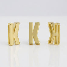 Load image into Gallery viewer, Letter K Gold Slide Letter Charm Sold Individually
