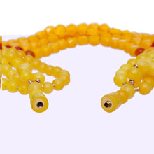 Load image into Gallery viewer, Glass Bead Yellow 4 Strand Tribal Layered Necklace
