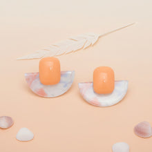 Load image into Gallery viewer, Stud Coral Funky Retro Throwback Style Earrings
