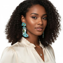 Load image into Gallery viewer, Drop Xmas Embroidered Bead Cowgirl Boots Earrings
