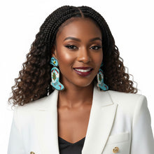 Load image into Gallery viewer, Drop Xmas Embroidered Bead Cowgirl Boots Earrings
