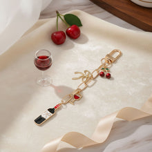 Load image into Gallery viewer, Keychain Red Wine Lovers Charms Bag Clip
