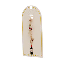 Load image into Gallery viewer, Keychain Red Wine Lovers Charms Bag Clip
