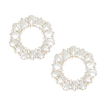 Load image into Gallery viewer, Studs Gold Dazzling Crystal Wreath Earrings Women
