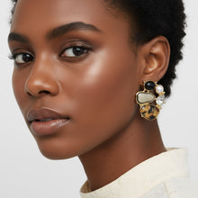 Load image into Gallery viewer, Stud Midnight Safari Leopard Detail Earrings
