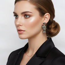 Load image into Gallery viewer, Stud Sweet Candy Black and Gold Crystal Earrings
